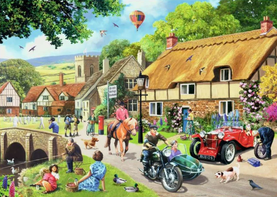 Puzzle Ravensburger 500 väčších dielikov Leto v dedine
