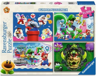Puzzle sada Ravensburger 4x100 dílků Super Mario