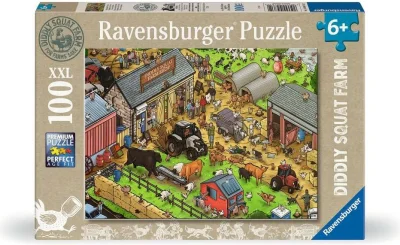 Puzzle pre deti Ravensburger 100 dielikov XXL Diddly Squat Farm