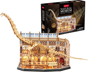Dřevěné svítící 3D puzzle CubicFun  Natural Museum: Brachiosaurus 216 dílků