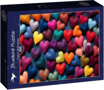 Puzzle Bluebird 500 dielikov Farebné srdiečka