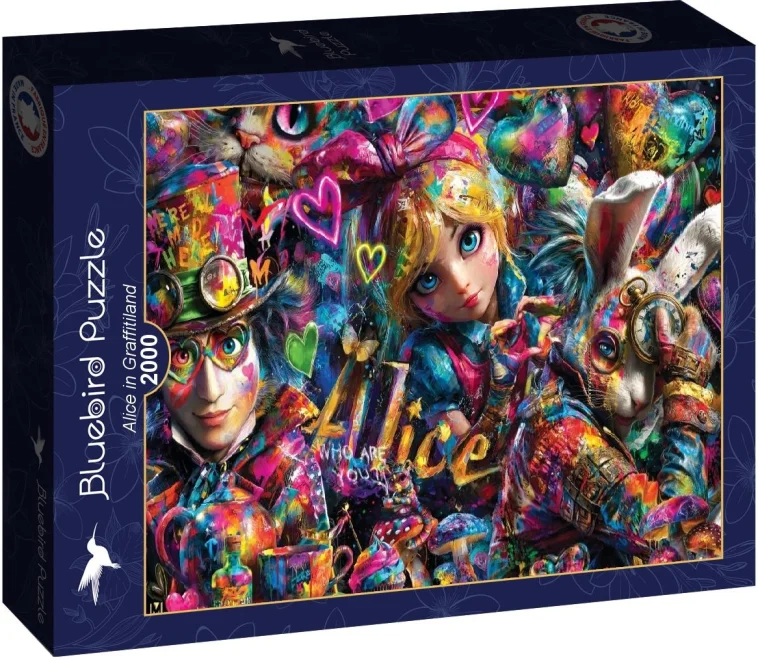 Puzzle Bluebird 2000 dielikov Alica v ríši graffiti