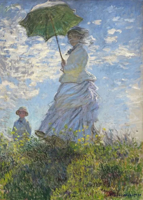 Puzzle Ravensburger 1000 dielikov Art Collection: C.Monet - Žena so slnečníkom