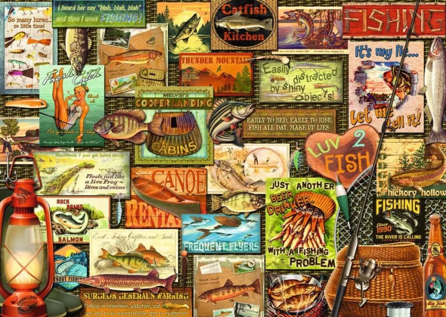 Puzzle Ravensburger 1000 dielikov Wanderlust: Ide sa na ryby