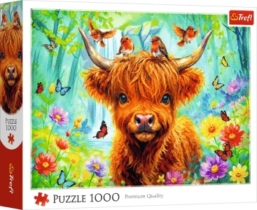 Puzzle Trefl 1000 dielikov Škótska krava