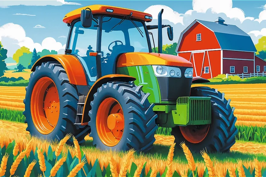 Detské puzzle Trefl 60 dielikov Poľnohospodársky traktor