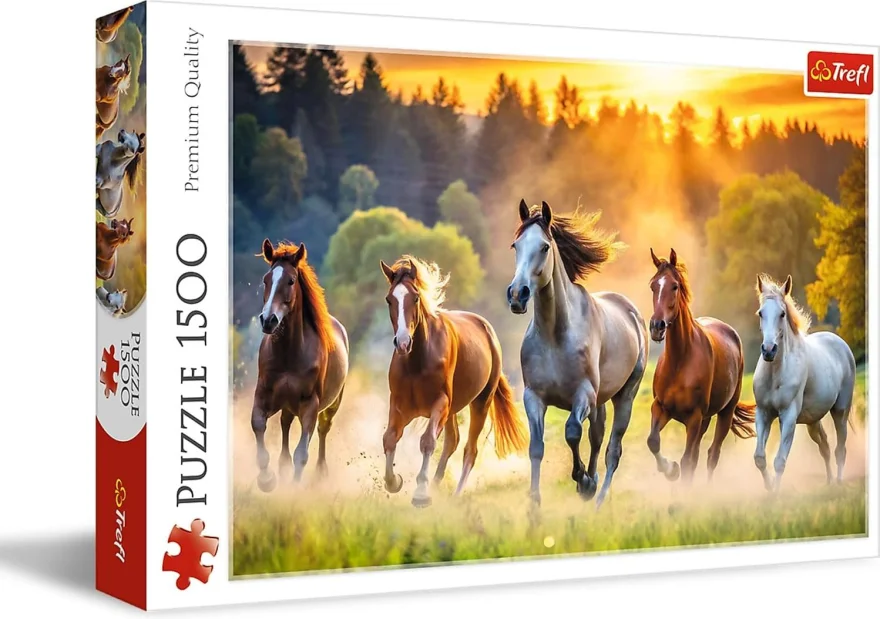 Puzzle Trefl 1500 dielikov Cválajúce kone