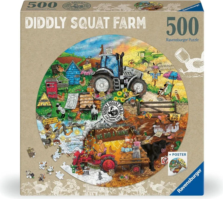 Okrúhle puzzle Ravensburger 500 dielikov 