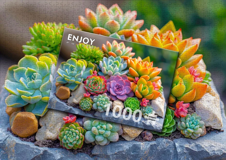 Puzzle Enjoy 1000 dielikov Sukulenty