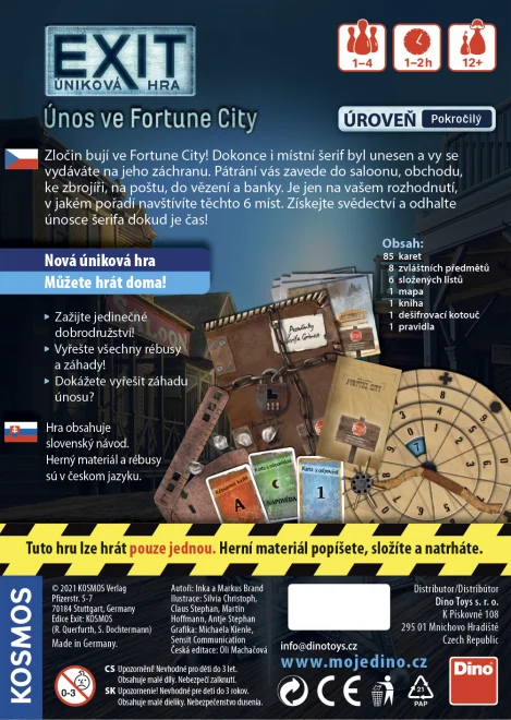  Dino  Exit úniková hra: Únos vo Fortune City