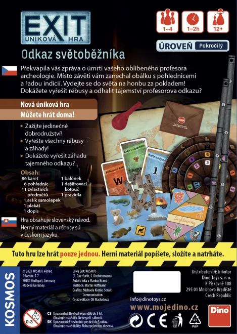  Dino  Exit úniková hra: Odkaz svetobežníka