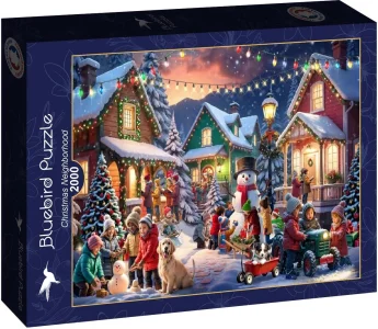 Puzzle Bluebird 2000 dielikov Vianoce medzi susedmi