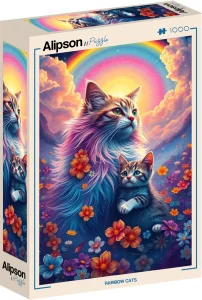 Puzzle Alipson 1000 dielikov Dúhové mačky