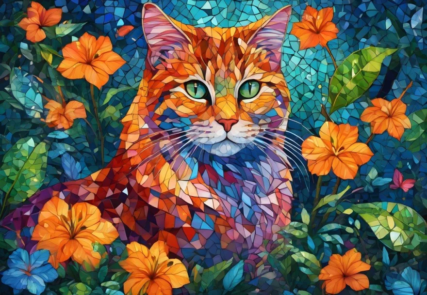 Puzzle Alipson 1000 dielikov Mačacia mozaika