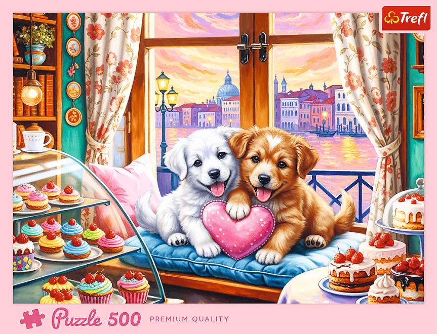Puzzle Trefl 500 dielikov Láska šteniat