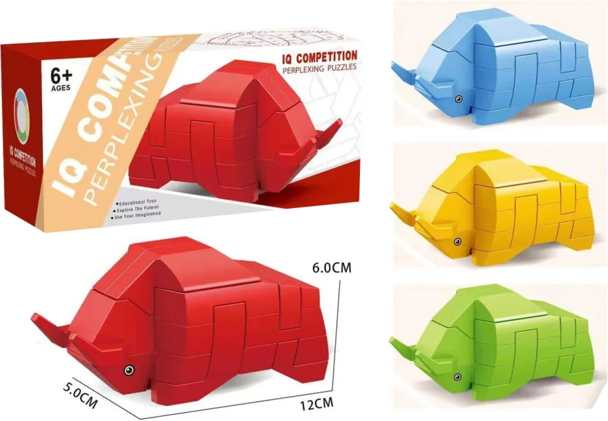 3D puzzle - hlavolam IQ Competition  Zvieratá: Býk
