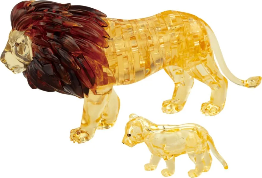 3D Crystal Puzzle  Lev a levíča 55 dielikov