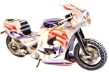 3D puzzle Závodní motorka barevná
