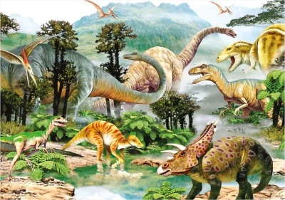 Puzzle Dinosauři XL 100 dílků