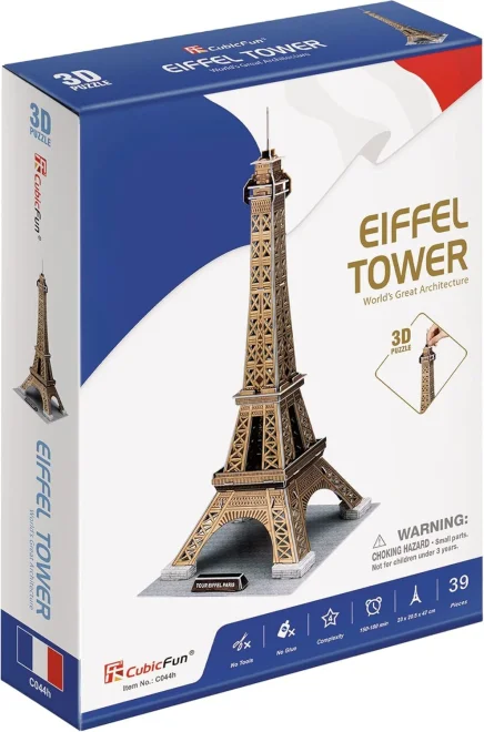 CubicFun 3D puzzle Eiffelova veža zlatá 39 dielikov