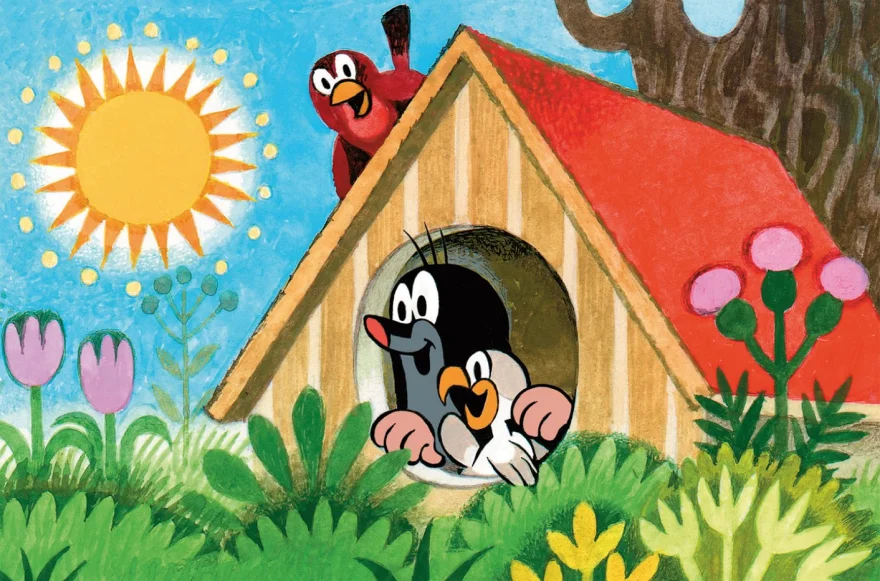 Dino Puzzle Krtko - vtáčia búdka 54 dielikov