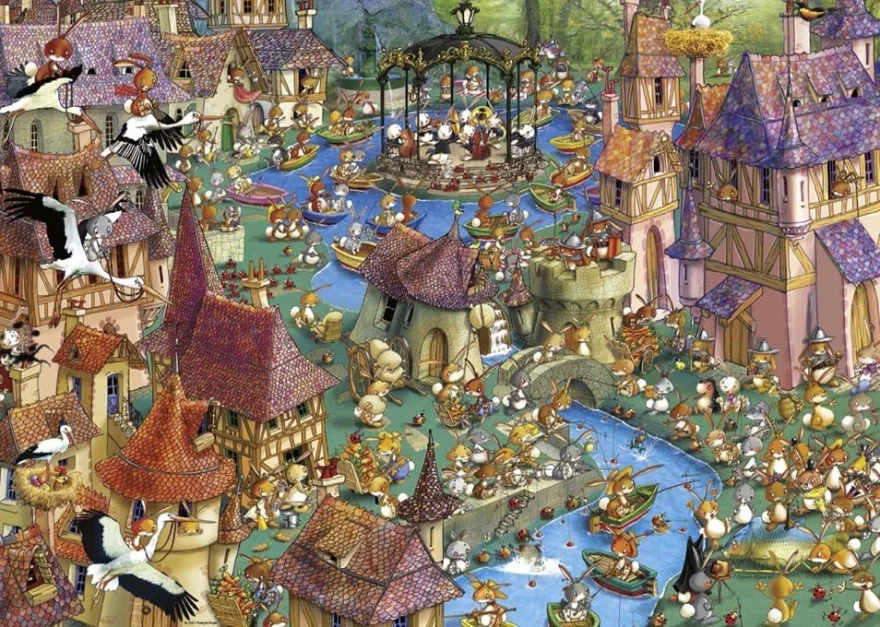 Puzzle Heye 1000 dielikov Triangular Francois Ruyer - Králičkov