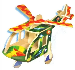 3D puzzle Vrtulník s barvičkami