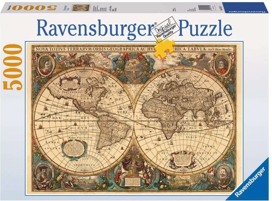 Ravensburger Puzzle Historická mapa r.1630, 5000 dielikov
