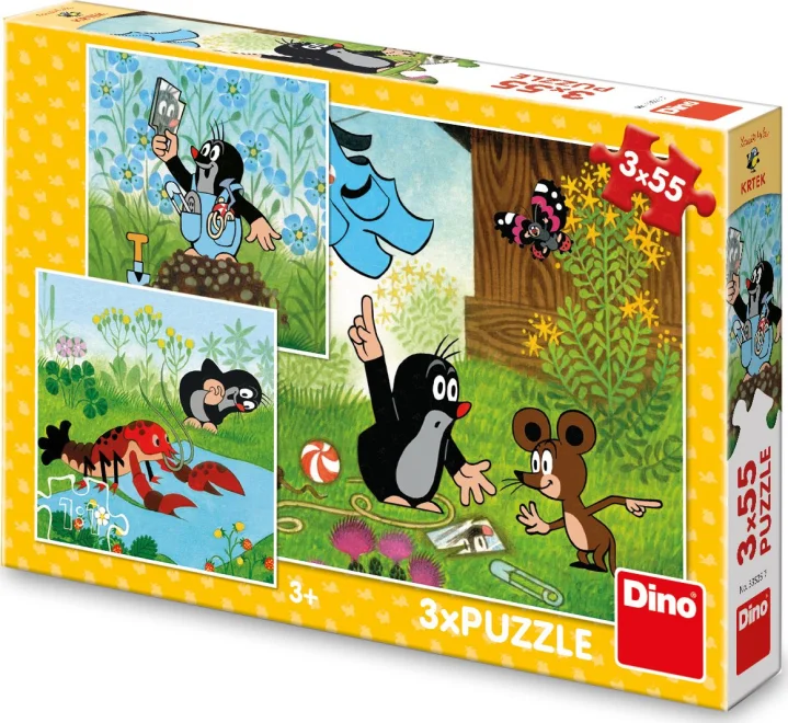 Dino Puzzle Krtko a nohavičky 3x55 dielikov
