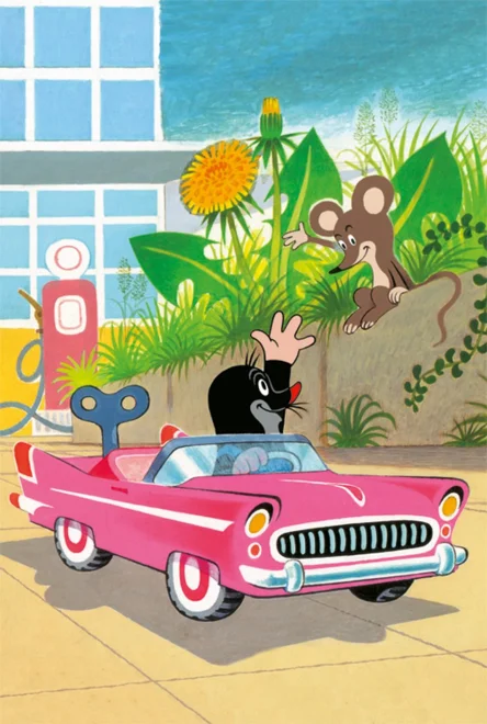 Dino Puzzle Krtko - autíčko 54 dielikov