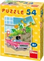 Dino Puzzle Krtko - autíčko 54 dielikov