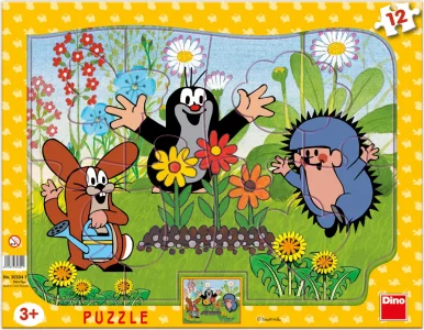 Puzzle Krtek zahradníkem 12 dílků