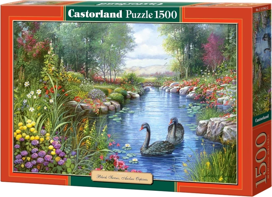 Castorland Puzzle Čierne labute 1500 dielikov