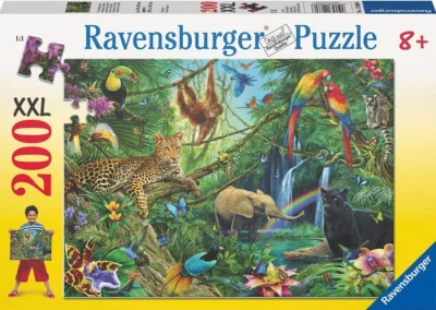 Puzzle Zvieratá v džungli XXL 200 dielikov