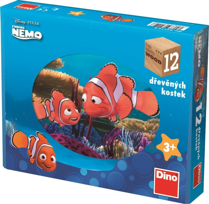 Dino Obrázkové kocky Hľadá sa Nemo, 12 kociek