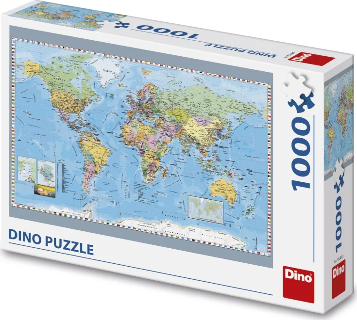 Dino Puzzle Politická mapa sveta 1000 dielikov