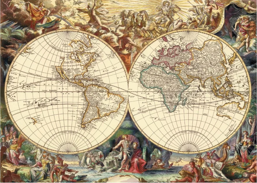 Dino Puzzle Historická mapa 1000 dielikov