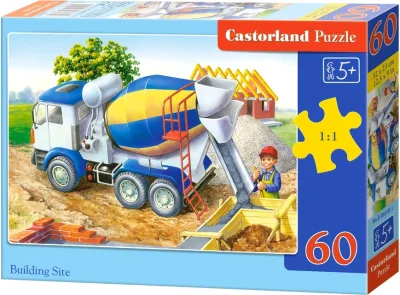 Puzzle Domíchávač na stavbě 60 dílků