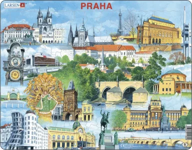 Deskové puzzle Larsen Praha 66 dílků