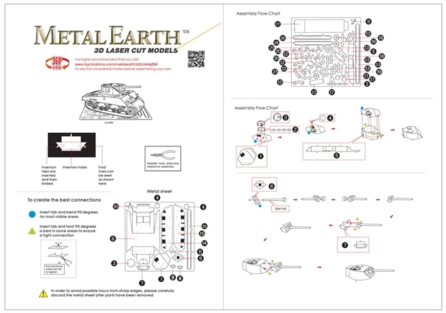 METAL EARTH 3D Puzzle Tank M4 Sherman