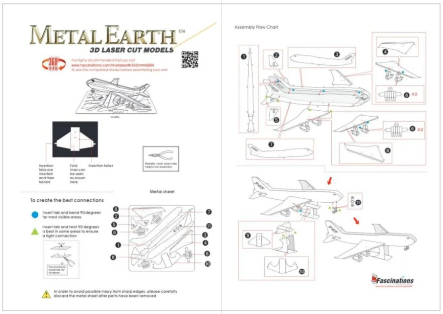 METAL EARTH 3D puzzle Dopravné lietadlo Boeing 747