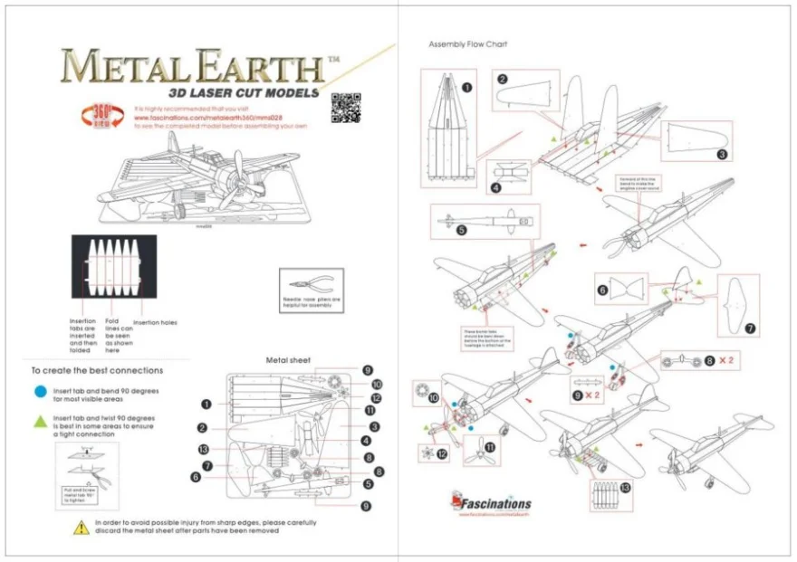 METAL EARTH 3D puzzle Stíhacie lietadlo Mitsubishi Zero