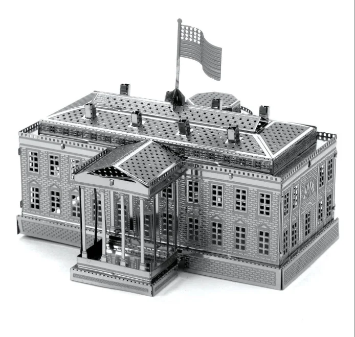 METAL EARTH 3D puzzle Biely dom
