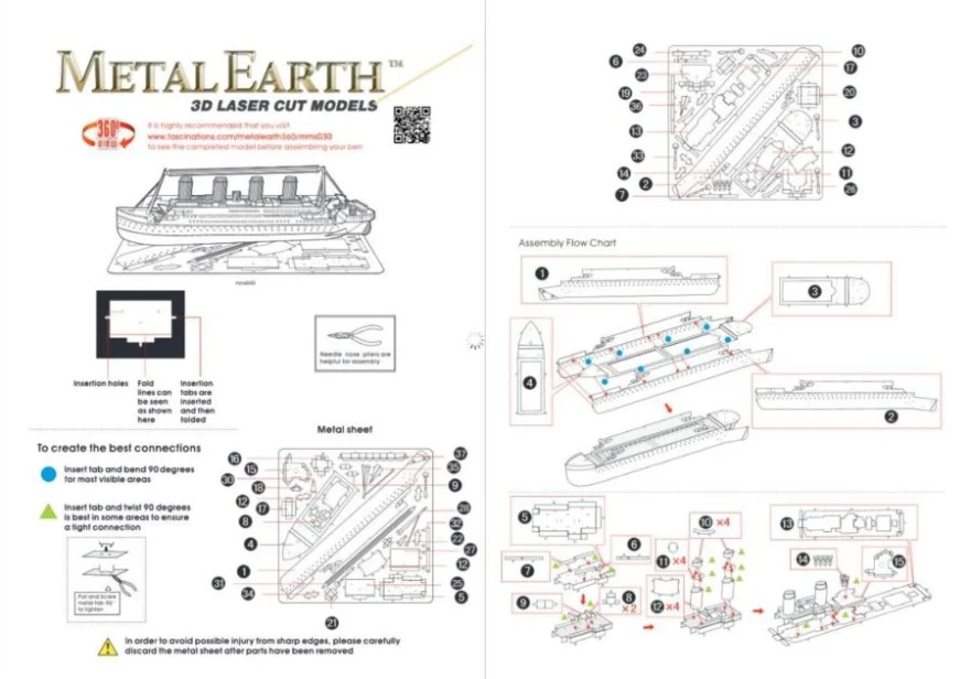 METAL EARTH 3D puzzle Titanic