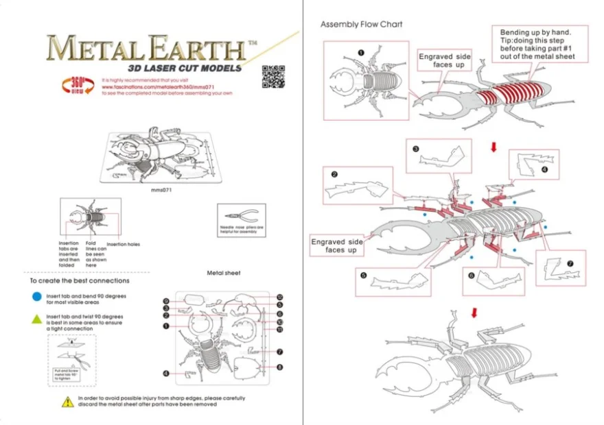 METAL EARTH 3D puzzle Roháč obyčajný