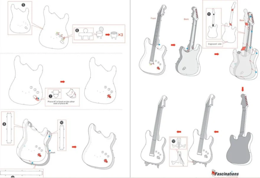 METAL EARTH 3D puzzle Elektrická gitara