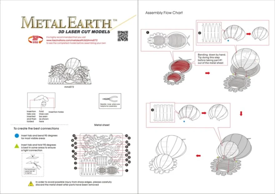 METAL EARTH 3D puzzle Tarantula