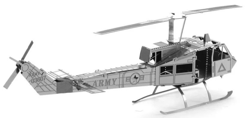 METAL EARTH 3D puzzle Vrtuľník Bell UH-1 Huey
