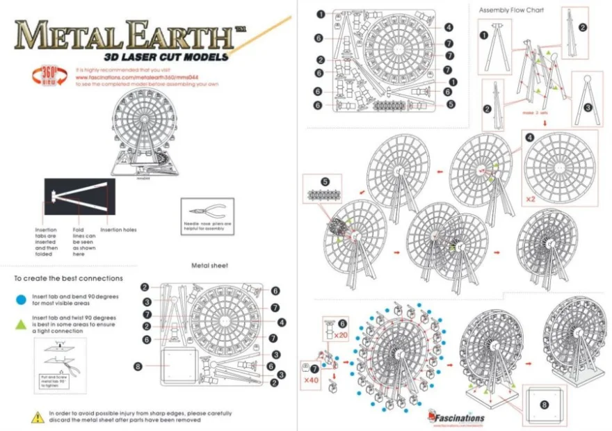 METAL EARTH 3D puzzle Ruské koleso