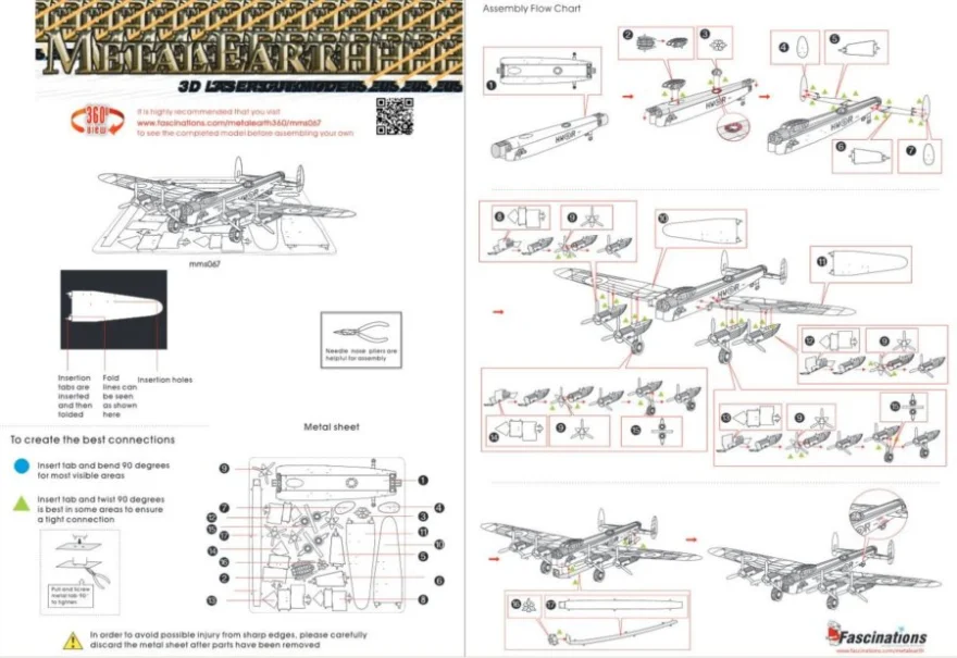 METAL EARTH 3D puzzle Bombardér Avro Lancaster